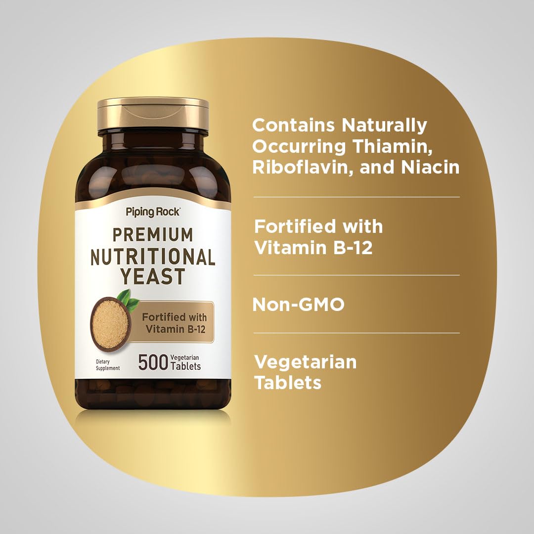 Foto 5 pulgar | Suplemento Piping Rock Nutritional Yeast Tablets 500 Píldoras - Venta Internacional.