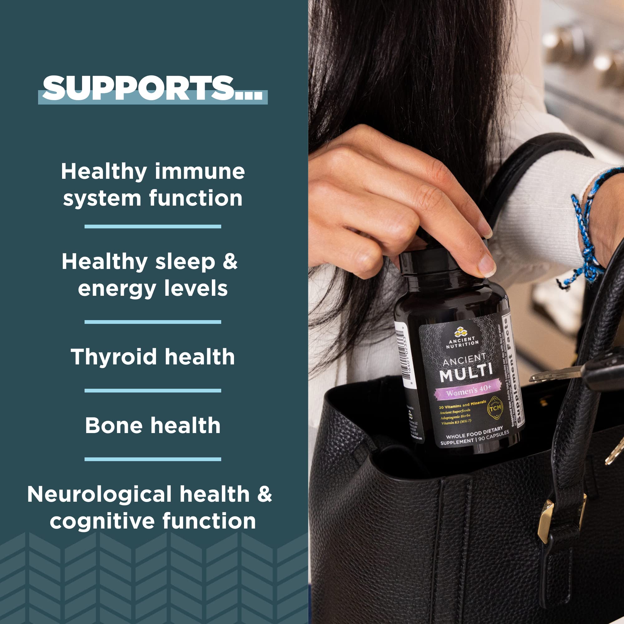 Foto 4 pulgar | Suplemento Multivitamínico Ancient Nutrition Para Mujeres De 40 O Más De 90 Unidades - Venta Internacional.