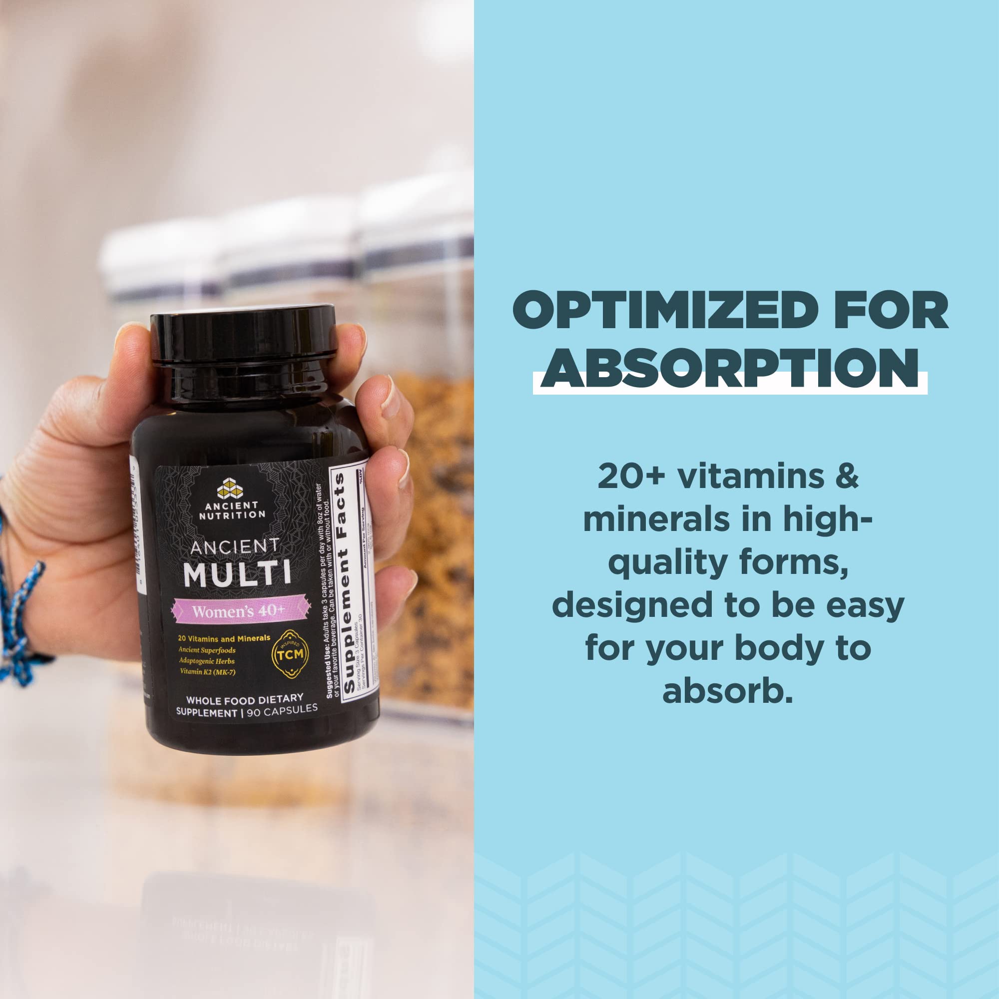 Foto 5 pulgar | Suplemento Multivitamínico Ancient Nutrition Para Mujeres De 40 O Más De 90 Unidades - Venta Internacional.