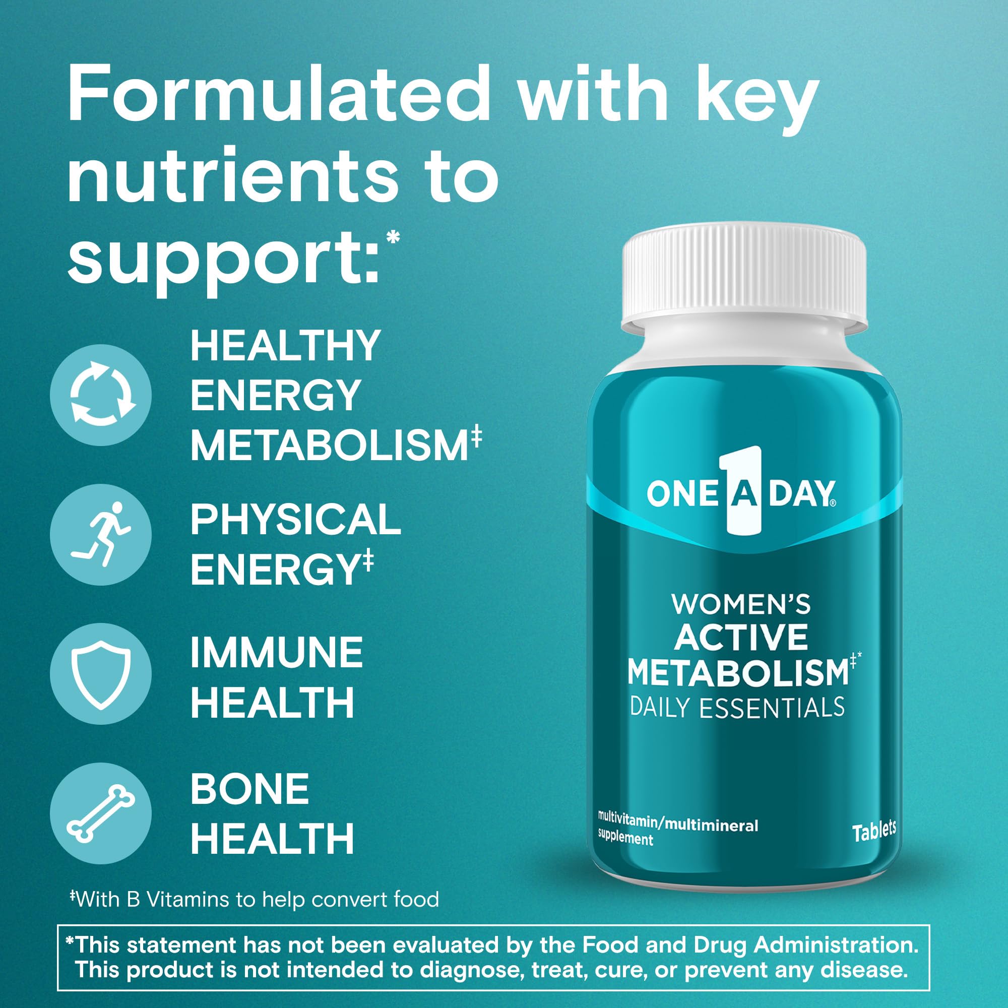 Foto 3 pulgar | Multivitamínico One A Day Women's Active Metabolism 120 Comprimidos - Venta Internacional.