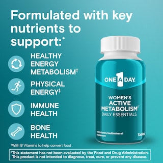 Foto 2 | Multivitamínico One A Day Women's Active Metabolism 120 Comprimidos - Venta Internacional.