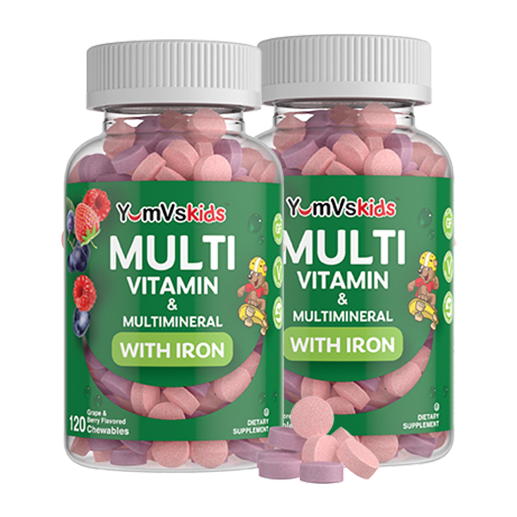 Foto 2 pulgar | Multivitamínico Yum-v's Complete Kids Con Hierro 120 Tabletas Masticables - Venta Internacional.