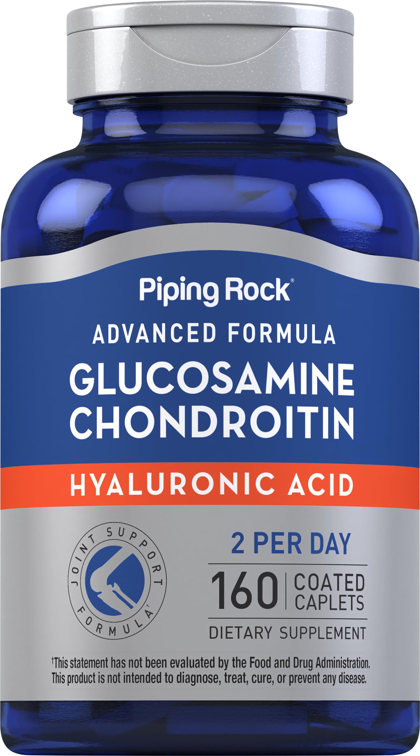Foto 1 | Suplemento Piping Rock, Glucosamina Y Condroitina, 160 Comprimidos - Venta Internacional.