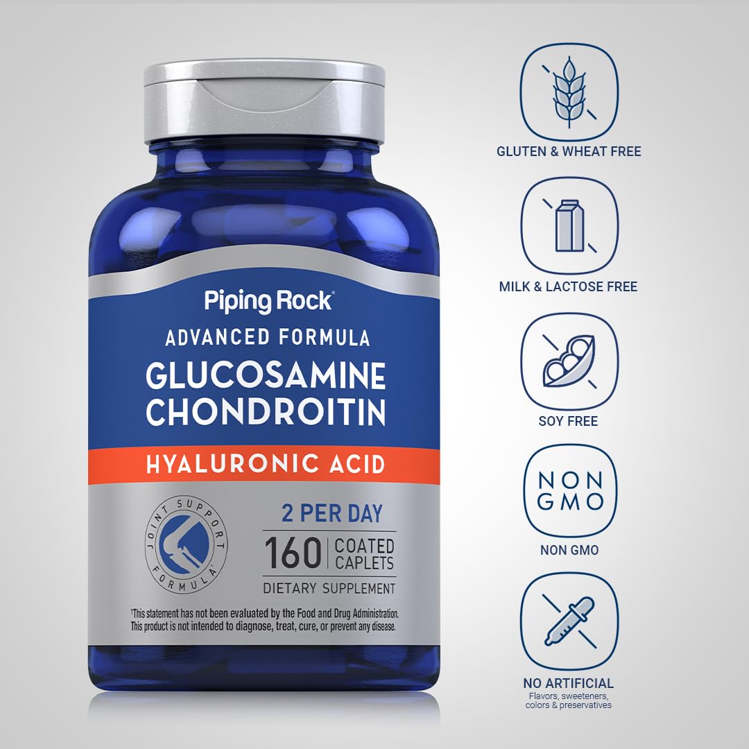 Foto 4 pulgar | Suplemento Piping Rock, Glucosamina Y Condroitina, 160 Comprimidos - Venta Internacional.