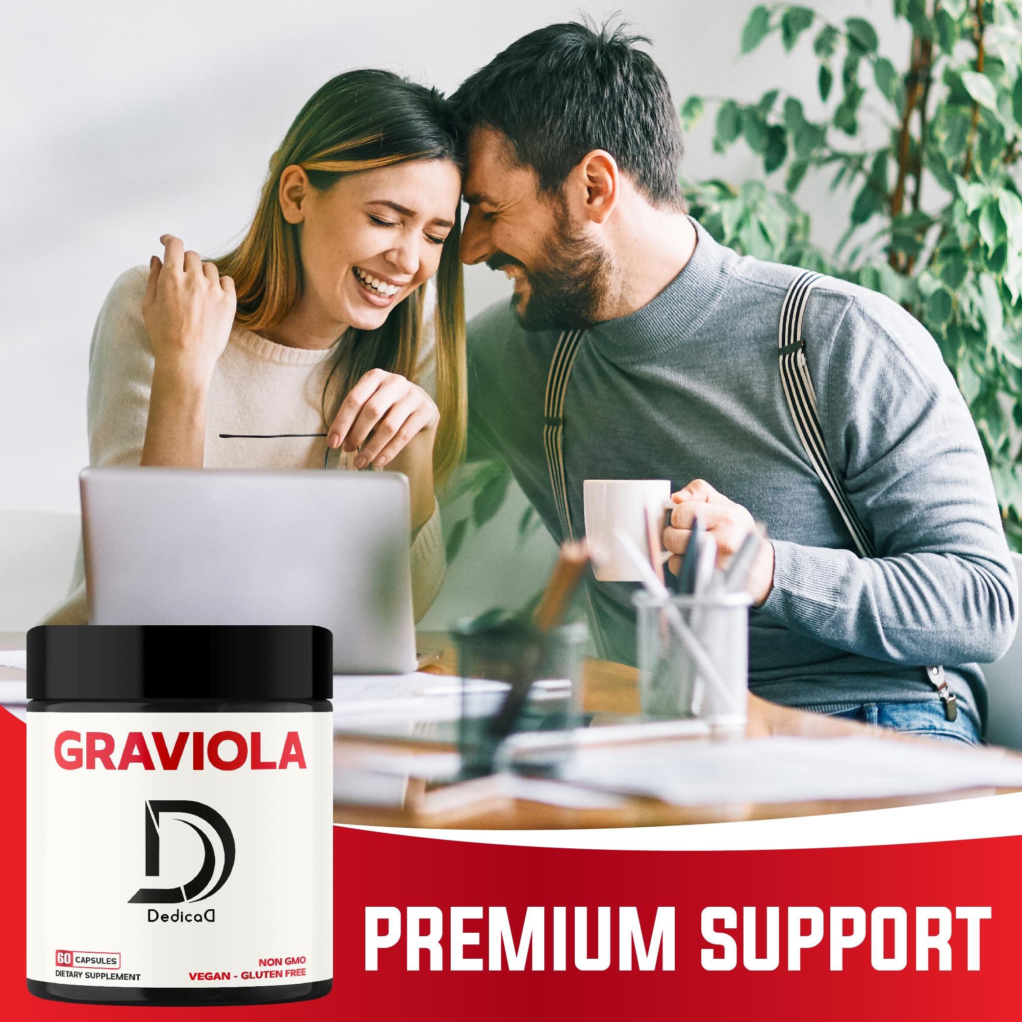 Foto 5 pulgar | Suplemento Dedicad Cápsulas De Guanábana Pura De Graviola 1000 Mg X60 - Venta Internacional.