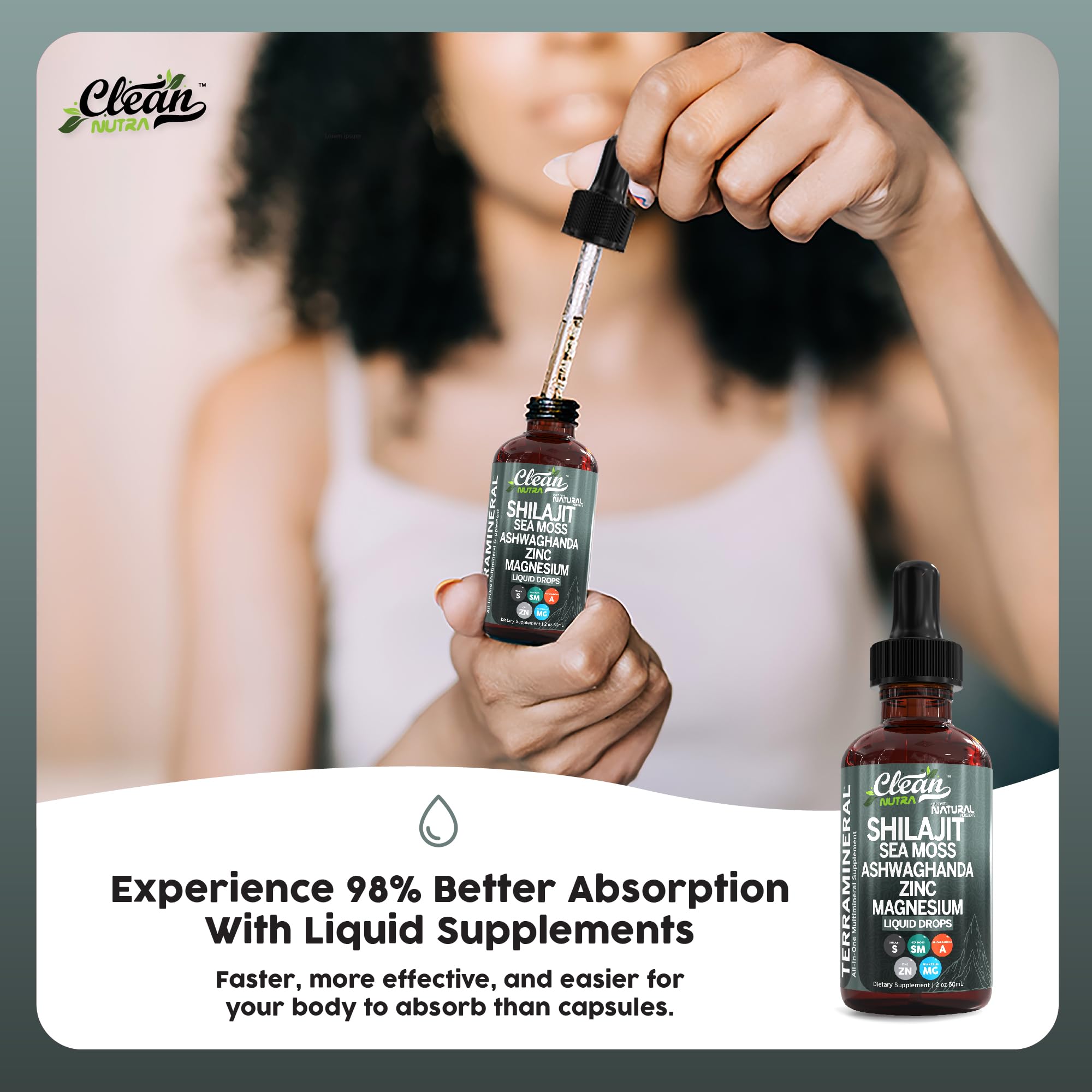 Foto 6 pulgar | Suplemento Clean Nutra Terra Mineral Con Shilajit Y Musgo Marino - Venta Internacional.