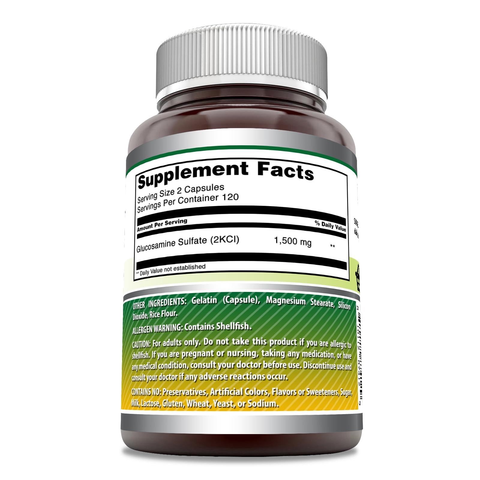 Foto 4 pulgar | Supplement Amazing Formulas Sulfato De Glucosamina 1500 Mg 240 Cápsulas - Venta Internacional.