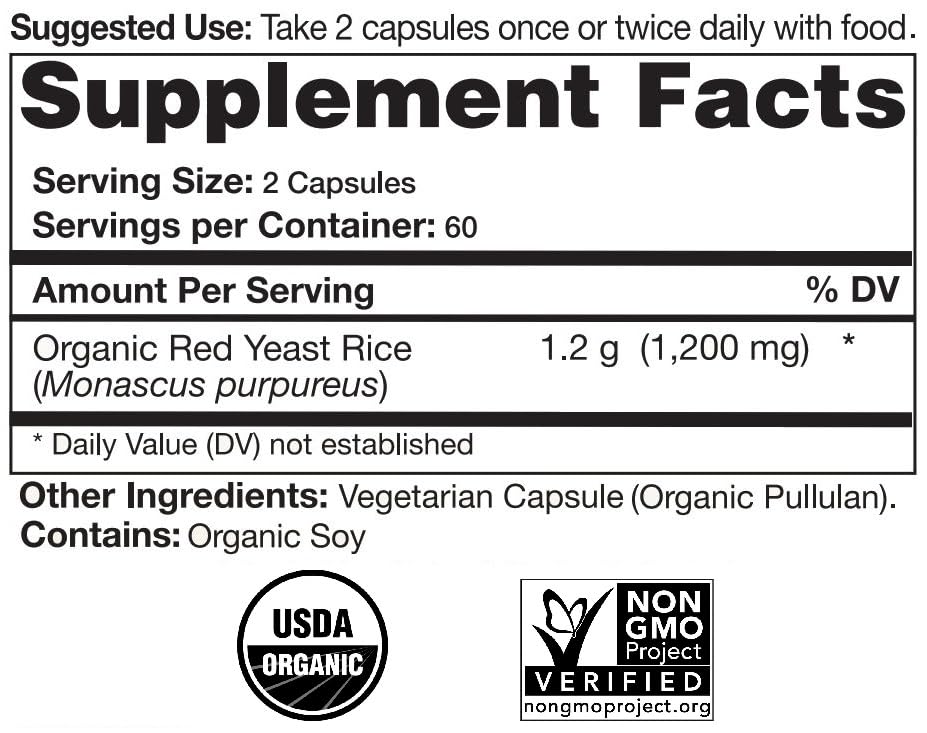 Foto 3 pulgar | Suplemento Natural Choice Botanicals De Arroz De Levadura Roja 120 Cápsulas - Venta Internacional.