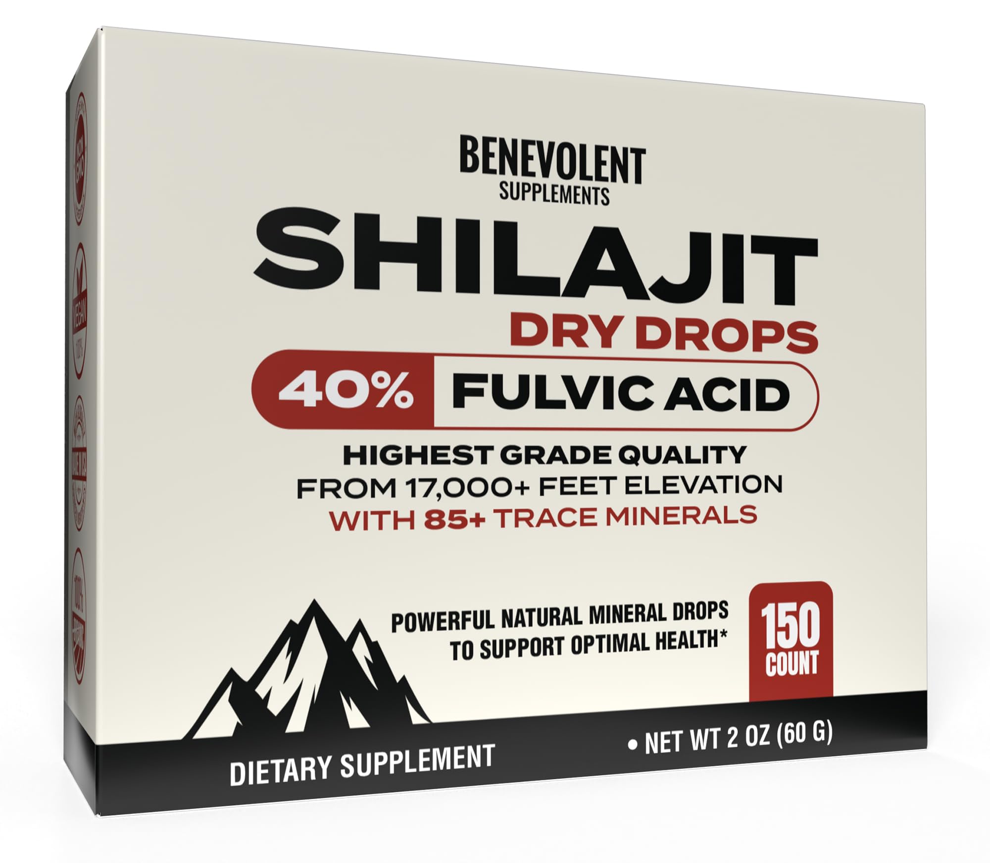 Foto 2 pulgar | Shilajit Dry Drops Benevolent Nourishment, 150 Ml, 250 Mg, 150 Unidades - Venta Internacional.