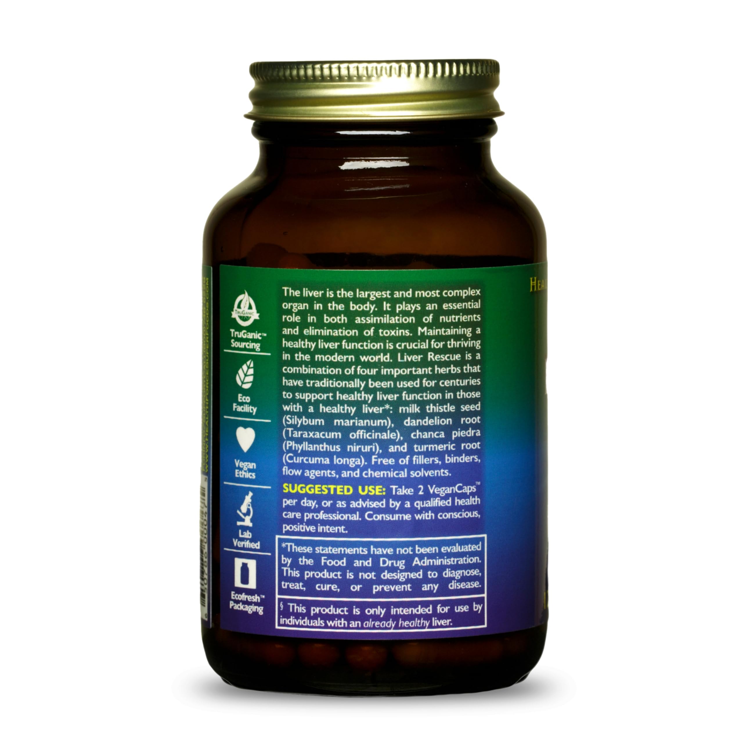 Foto 4 pulgar | Suplemento Healthforce Superfoods Liver Rescue 120 Cápsulas - Venta Internacional.