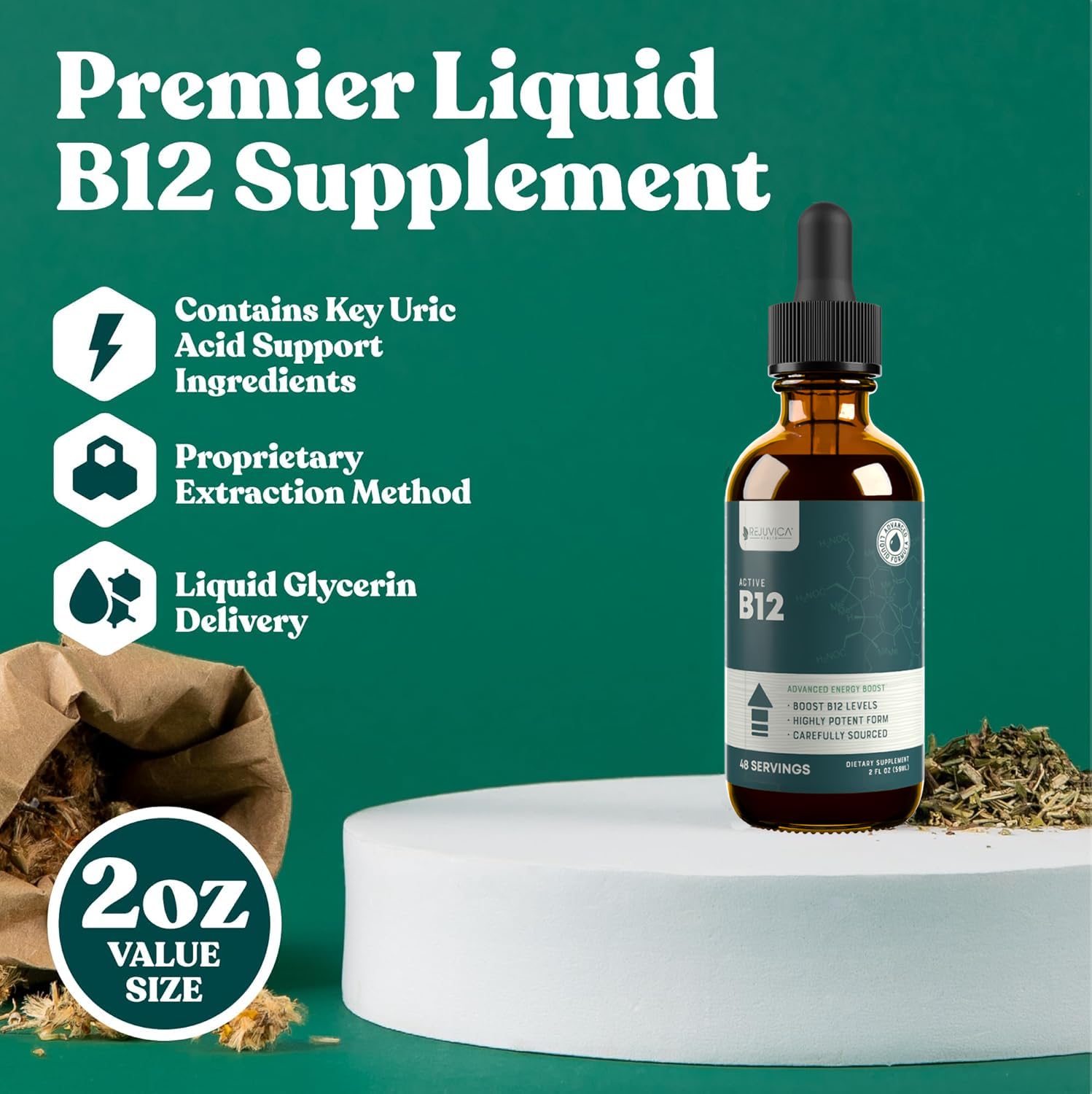 Foto 3 pulgar | Suplemento Rejuvica Health Essential B-12 Liquid B12 3000 Mcg - Venta Internacional.