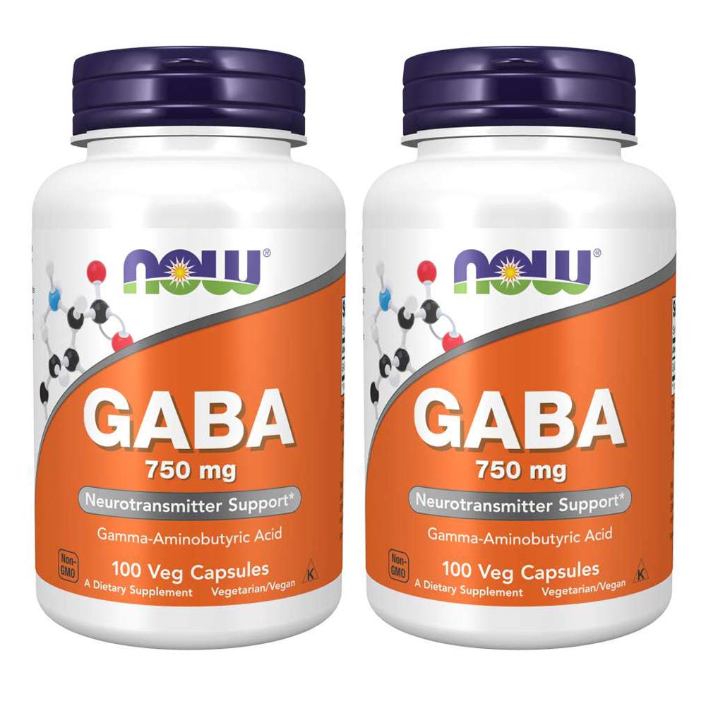 Foto 2 pulgar | Suplemento Now Foods Gaba 750 Mg 100 Cápsulas Vcaps (paquete De 2) - Venta Internacional.