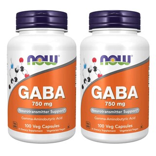 Foto 1 | Suplemento Now Foods Gaba 750 Mg 100 Cápsulas Vcaps (paquete De 2) - Venta Internacional.