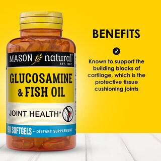 Foto 2 | Suplemento De Glucosamina Y Aceite De Pescado Mason Natural Con Dha Y Omega 3 - Venta Internacional.