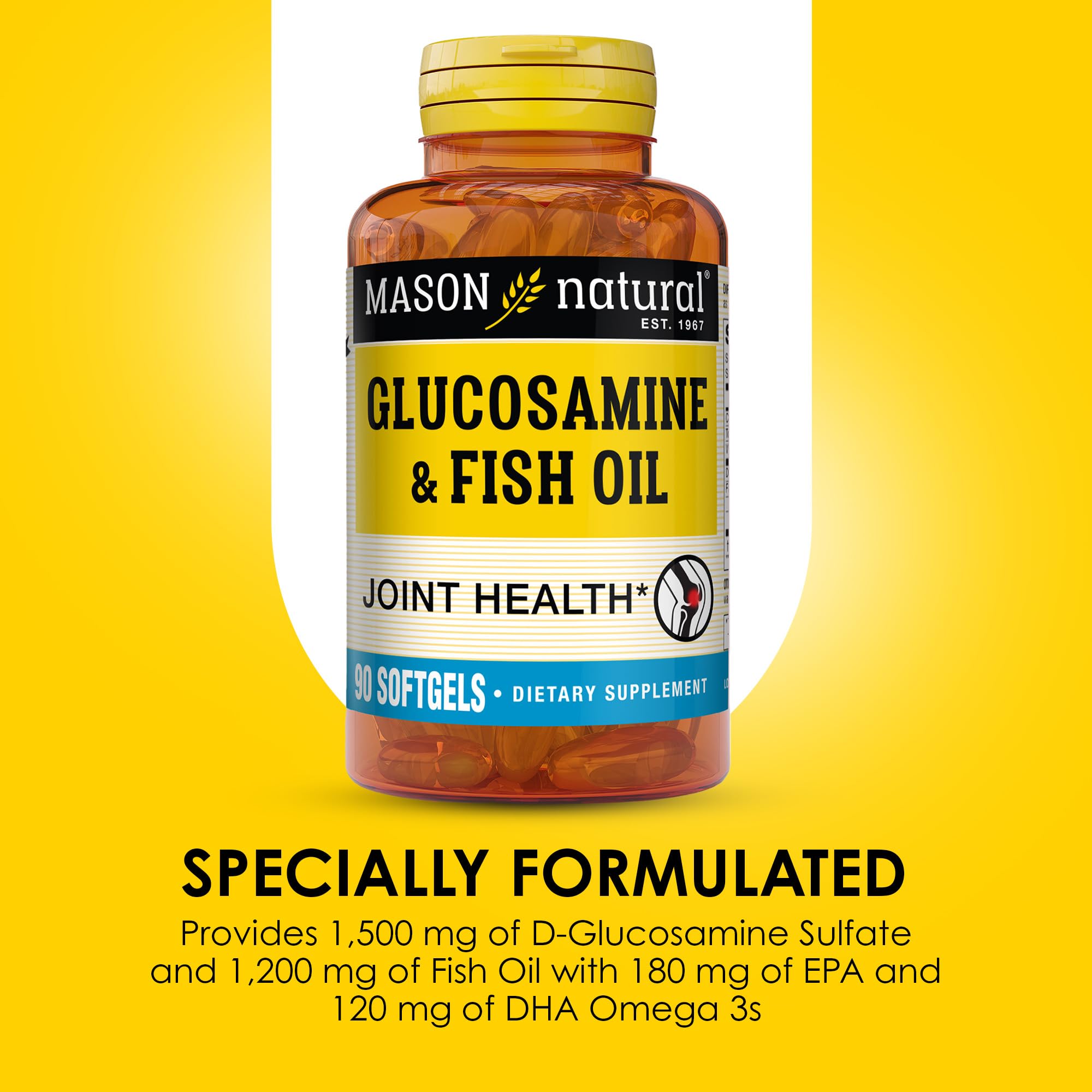 Foto 5 pulgar | Suplemento De Glucosamina Y Aceite De Pescado Mason Natural Con Dha Y Omega 3 - Venta Internacional.
