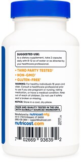 Foto 4 | Suplemento Nutricost Sulfato De Agmatina 1000 Mg 120 Cápsulas - Venta Internacional.