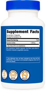 Foto 5 | Suplemento Nutricost Sulfato De Agmatina 1000 Mg 120 Cápsulas - Venta Internacional.