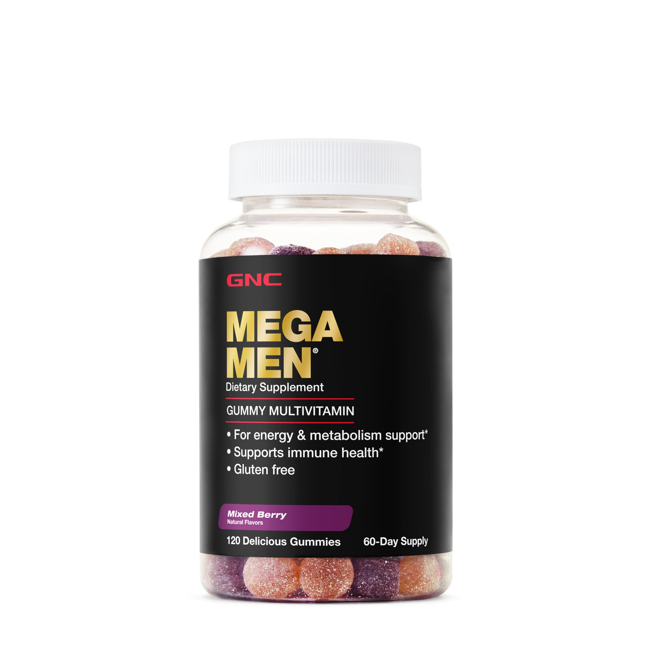 Foto 2 pulgar | Gomitas Multivitamínicas Gnc Mega Men Mixed Berry 120 Gomitas - Venta Internacional.