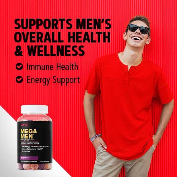 Foto 5 pulgar | Gomitas Multivitamínicas Gnc Mega Men Mixed Berry 120 Gomitas - Venta Internacional.