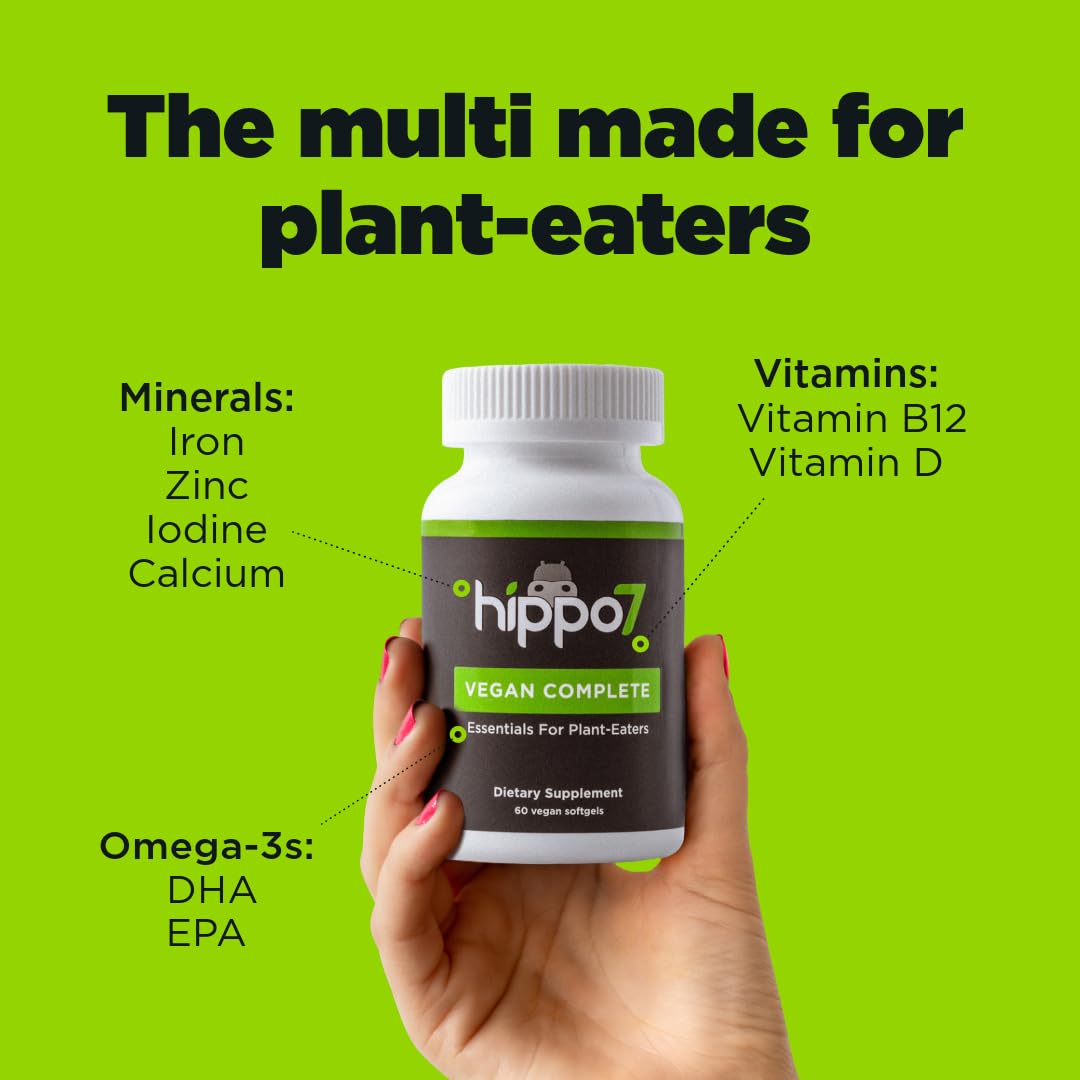 Foto 3 pulgar | Suplemento Hippo7 Vegan Complete Multivitamínico 60 Cápsulas Blandas - Venta Internacional.