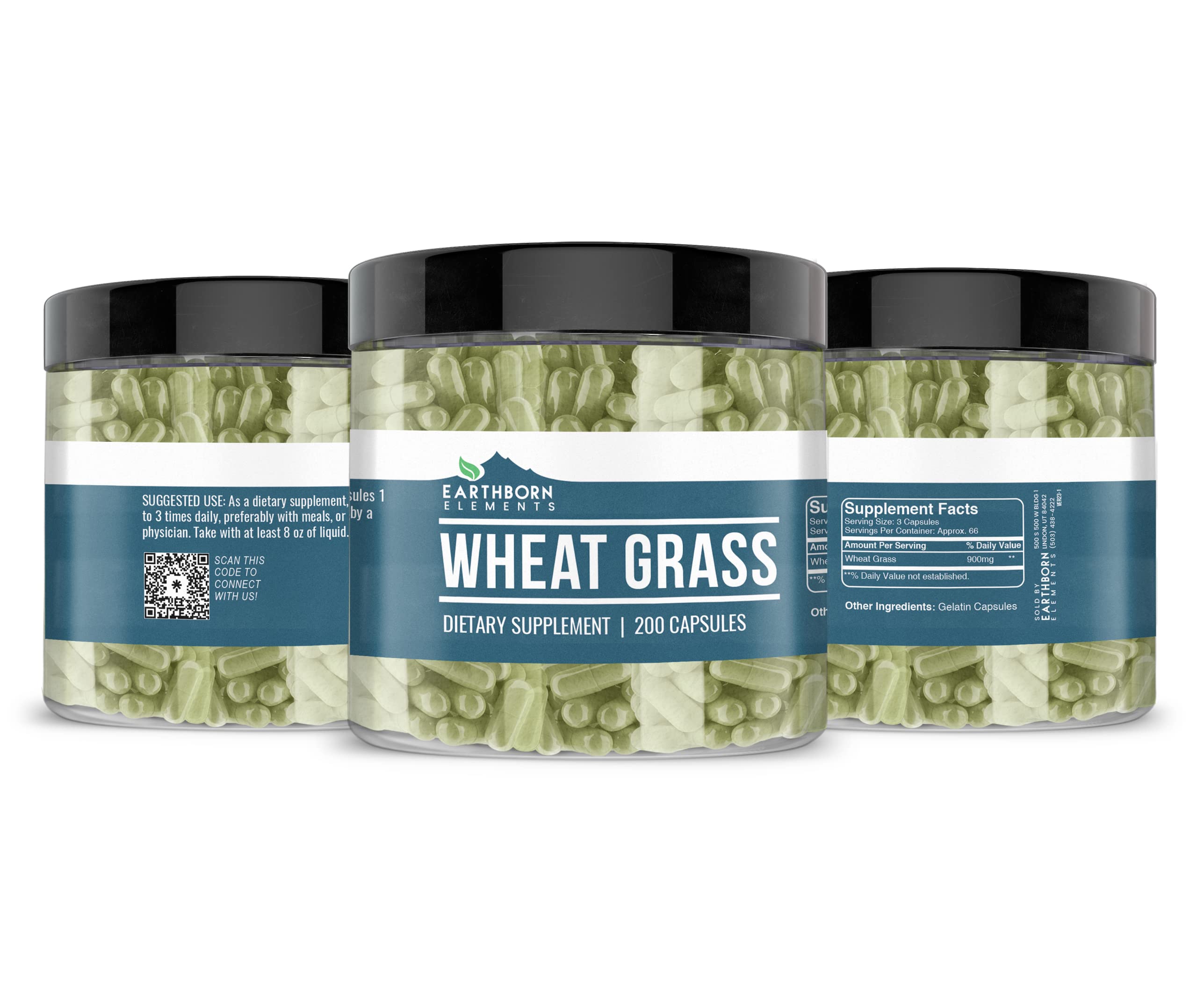 Foto 2 | Suplemento Dietético Earthborn Elements Wheat Grass 200 Cápsulas - Venta Internacional.