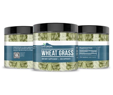 Foto 2 | Suplemento Dietético Earthborn Elements Wheat Grass 200 Cápsulas - Venta Internacional.