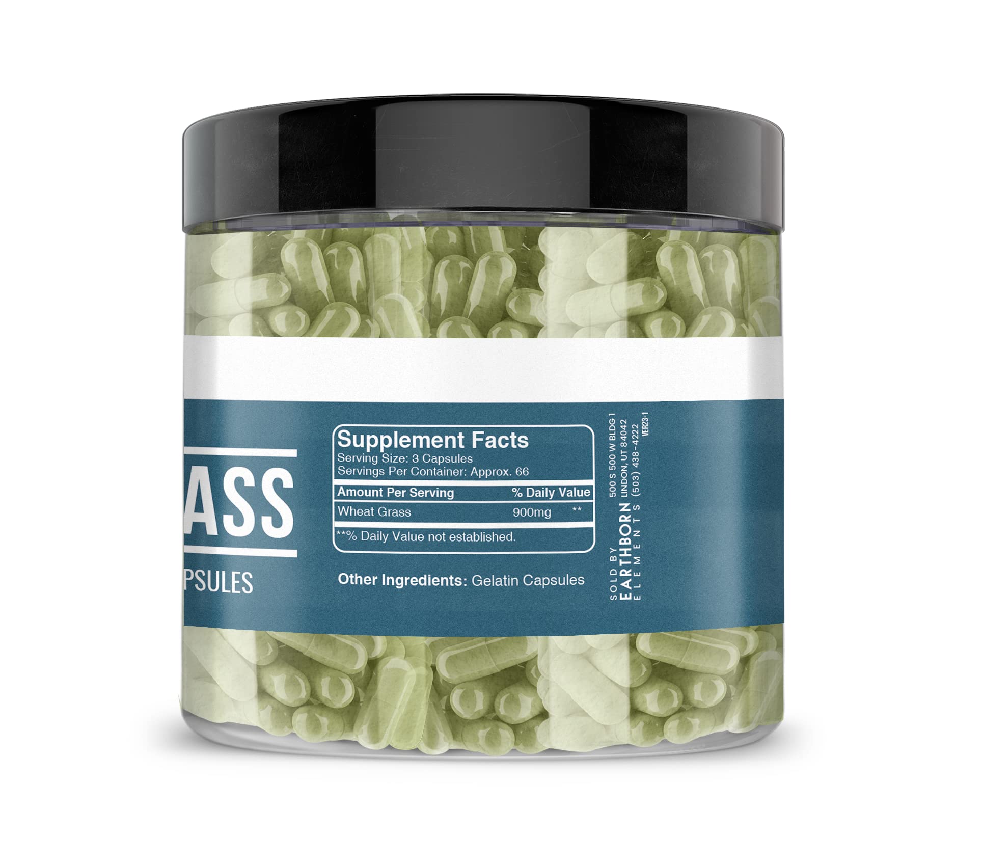 Foto 4 | Suplemento Dietético Earthborn Elements Wheat Grass 200 Cápsulas - Venta Internacional.