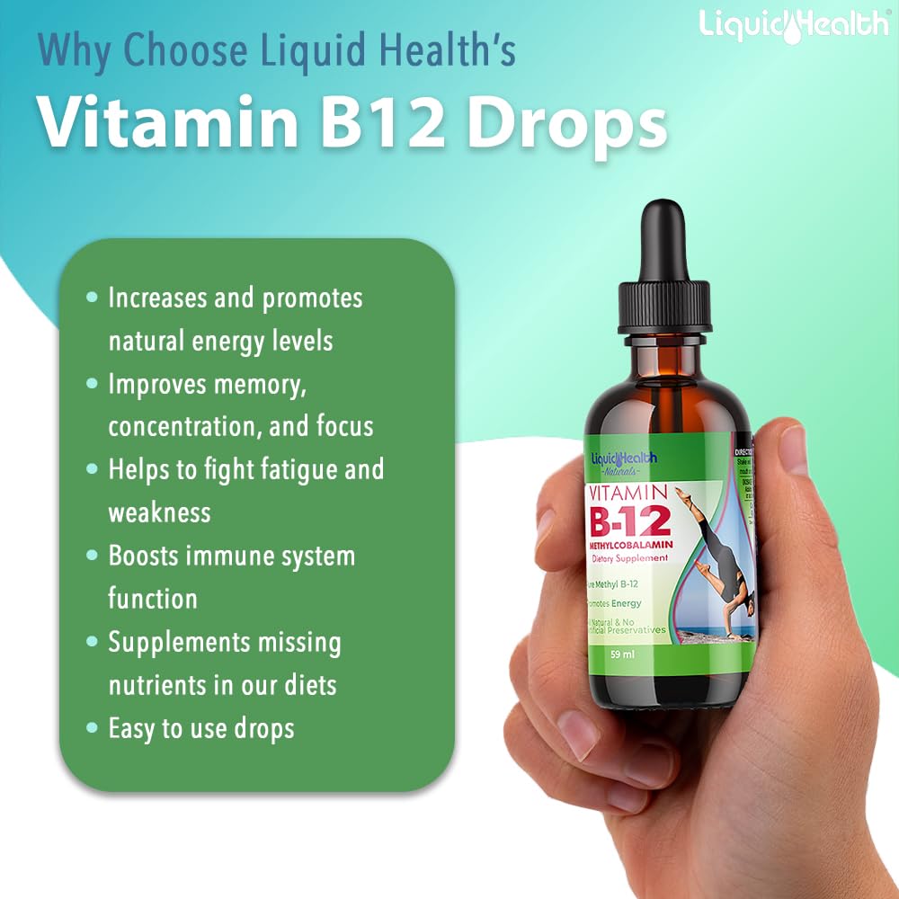 Foto 4 pulgar | Suplemento Liquidhealth Vitamina B12 Metilcobalamina 2500 Mcg - Venta Internacional.