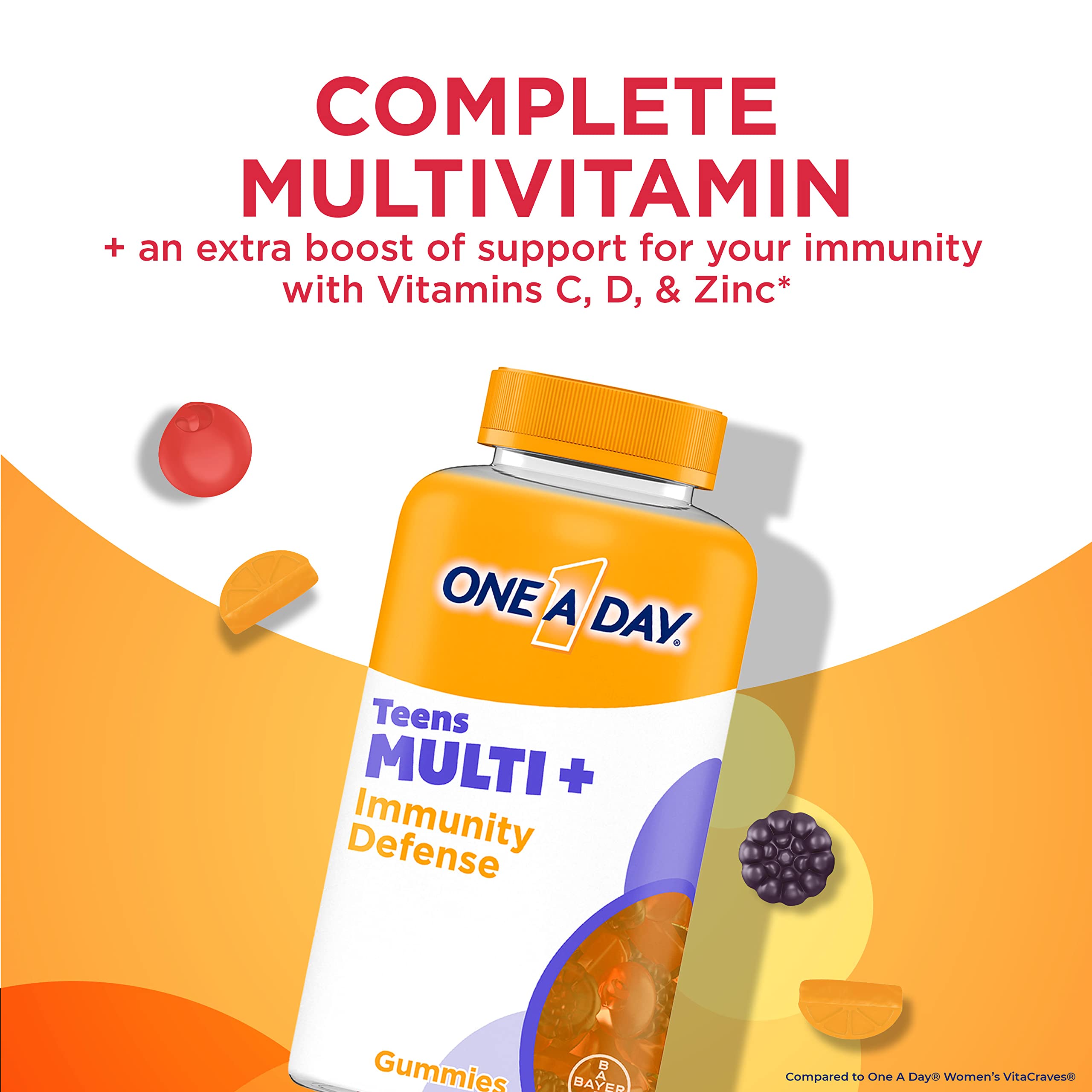 Foto 2 | Vitamins One A Day Teen Multi+ Immunity Defense 120 Gomitas - Venta Internacional.