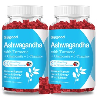 Foto 1 | Paquete De 2 Gomitas Ashwagandha Sijigood Con L-teanina Y 120 Gomitas - Venta Internacional.