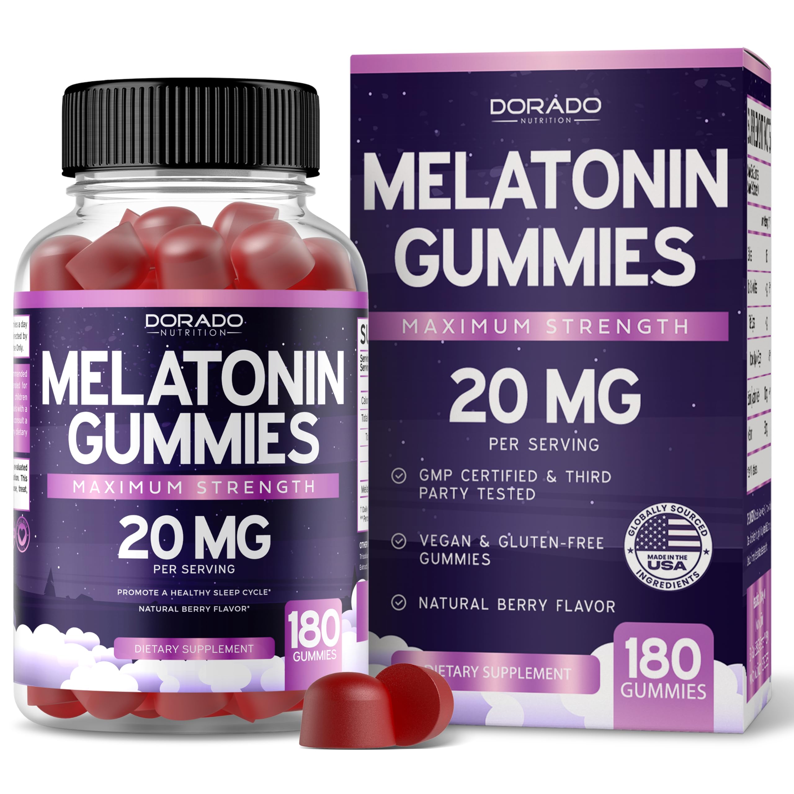 Foto 2 pulgar | Gomitas De Melatonina Dorado Nutrition 20 Mg Para Adultos (180 Unidades) - Venta Internacional.