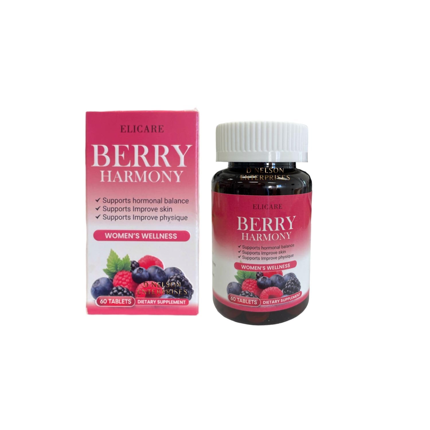 Foto 2 pulgar | Suplemento Elicare Berry Harmony Women's Wellness 60 Comprimidos - Venta Internacional.