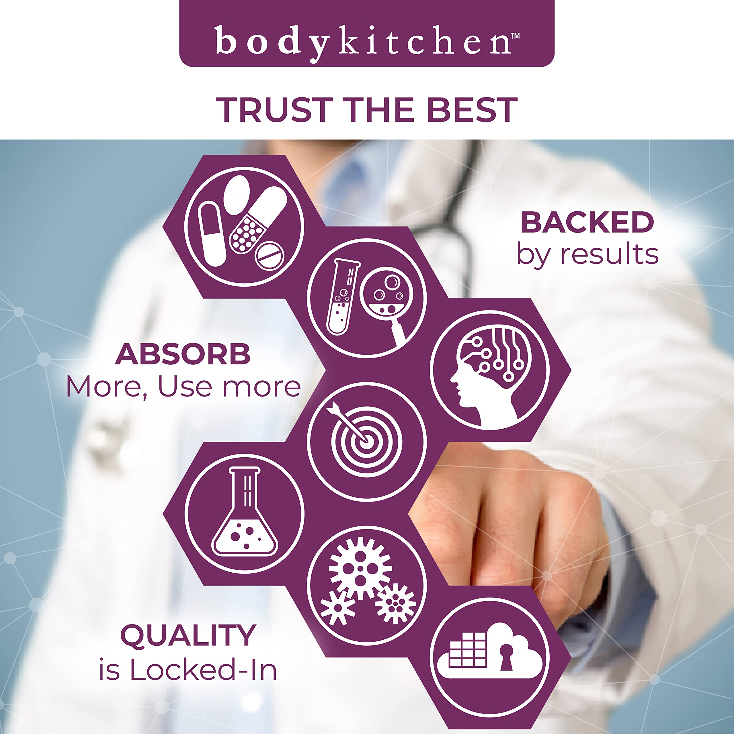 Foto 4 | Suplemento Body Kitchen Total Brain Apoya La Memoria, 60 Cápsulas - Venta Internacional.
