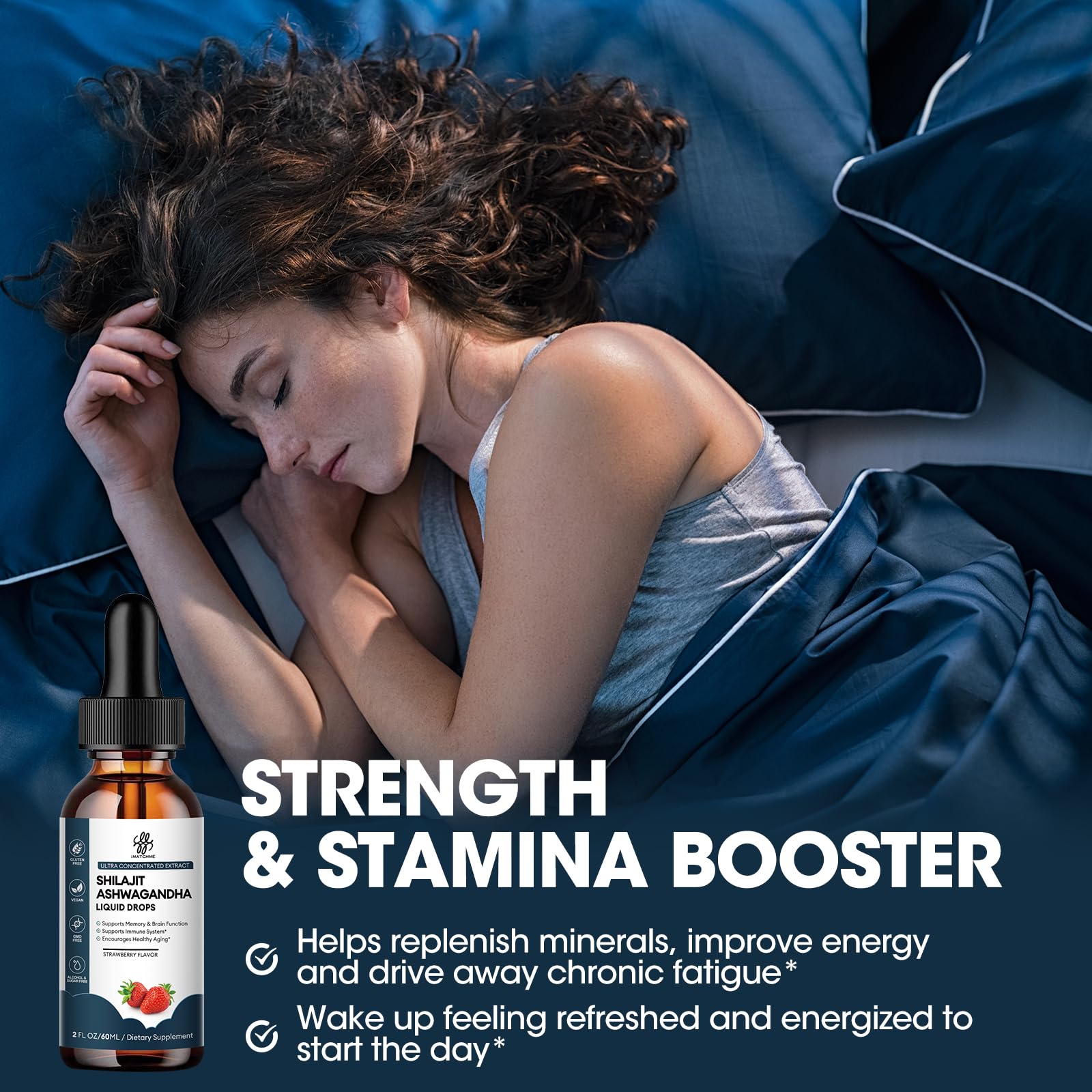 Foto 5 | Gota Líquida Shilajit Imatchme Con Ashwagandha, 60 Ml, Sin Azúcar - Venta Internacional.