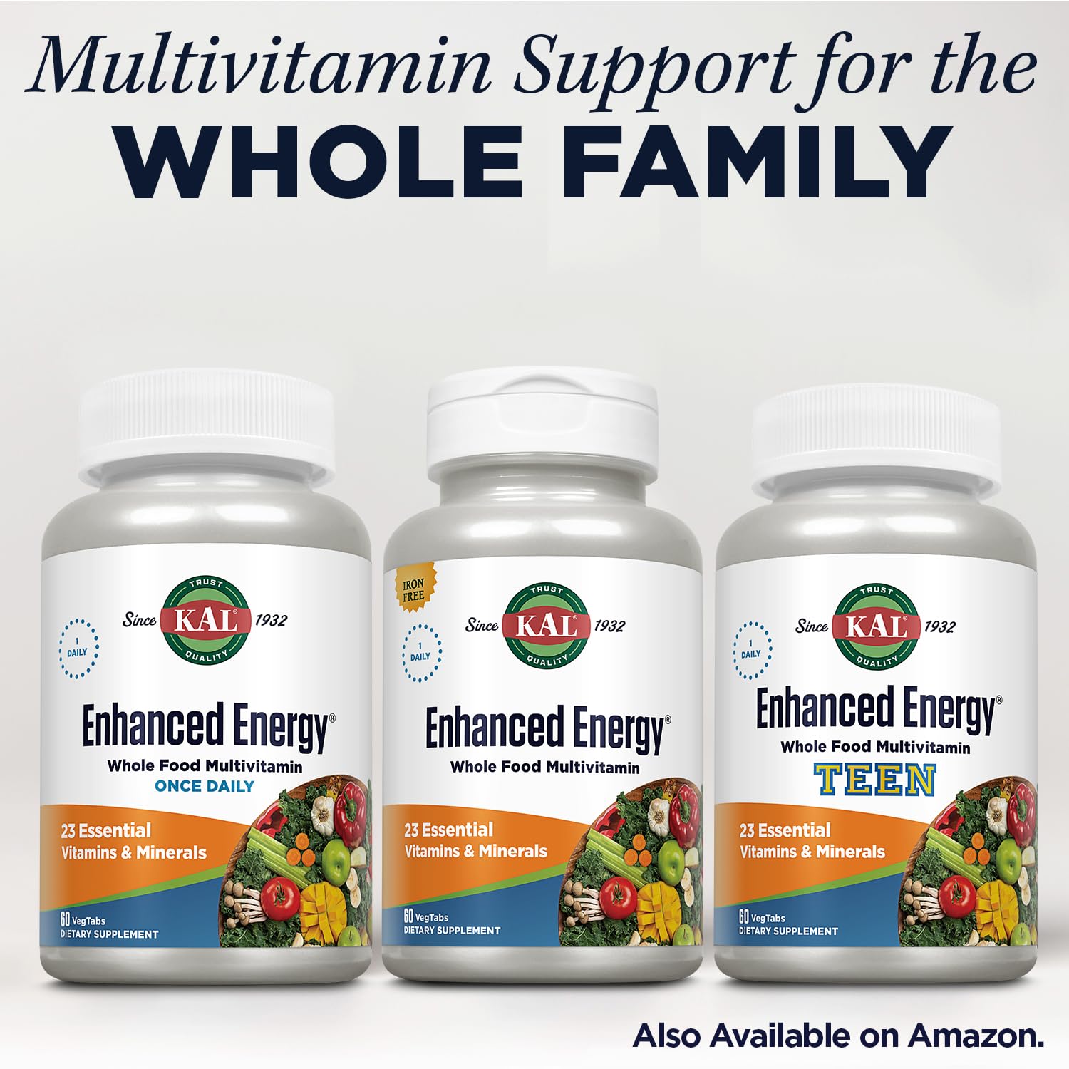 Foto 7 pulgar | Suplementos Multivitamínicos Kal Enhanced Energy Una Vez Al Día, 60 Tabletas - Venta Internacional.