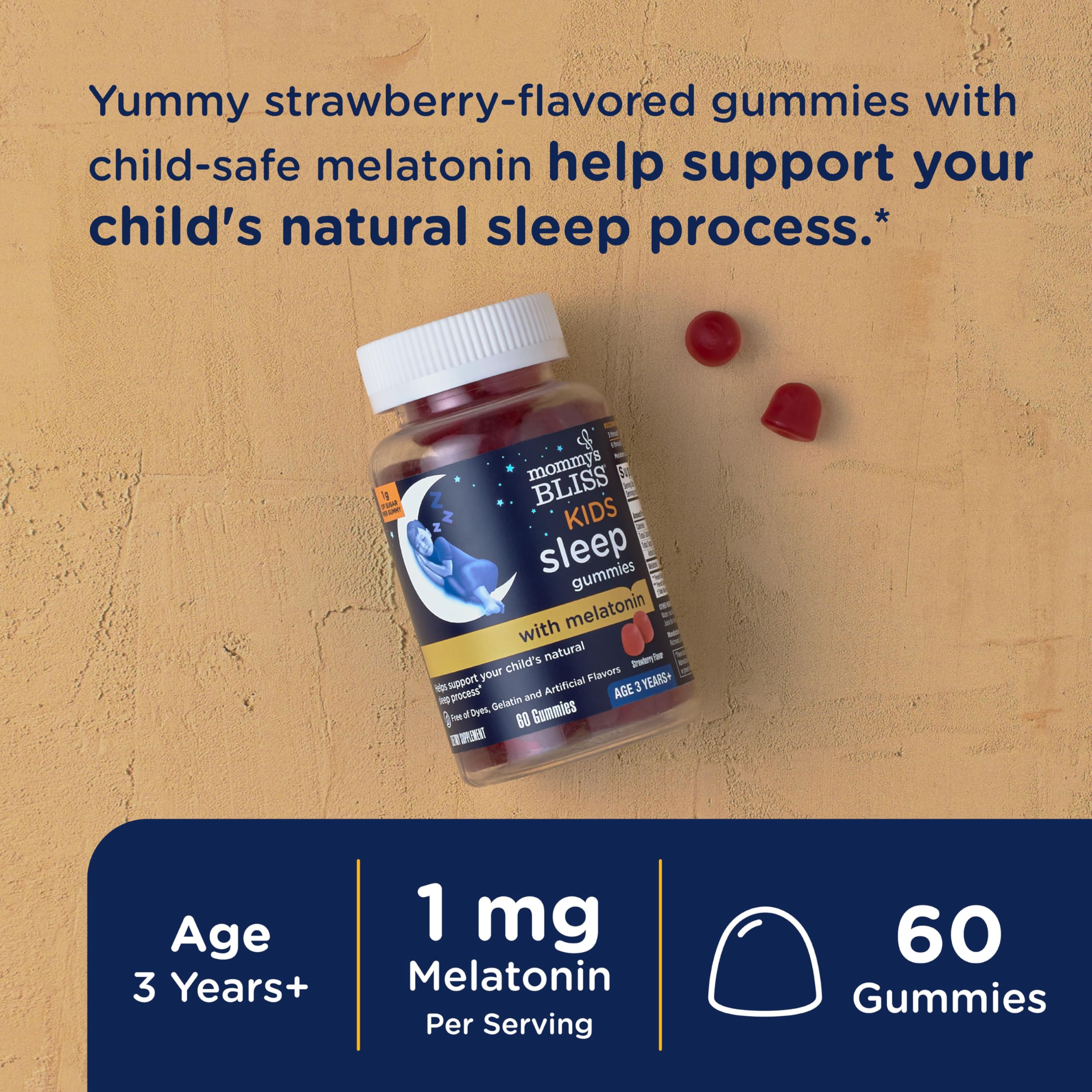 Foto 4 pulgar | Gomitas Para Dormir Mommy's Bliss Kids Con Melatonina 60 Gomitas X3 - Venta Internacional.