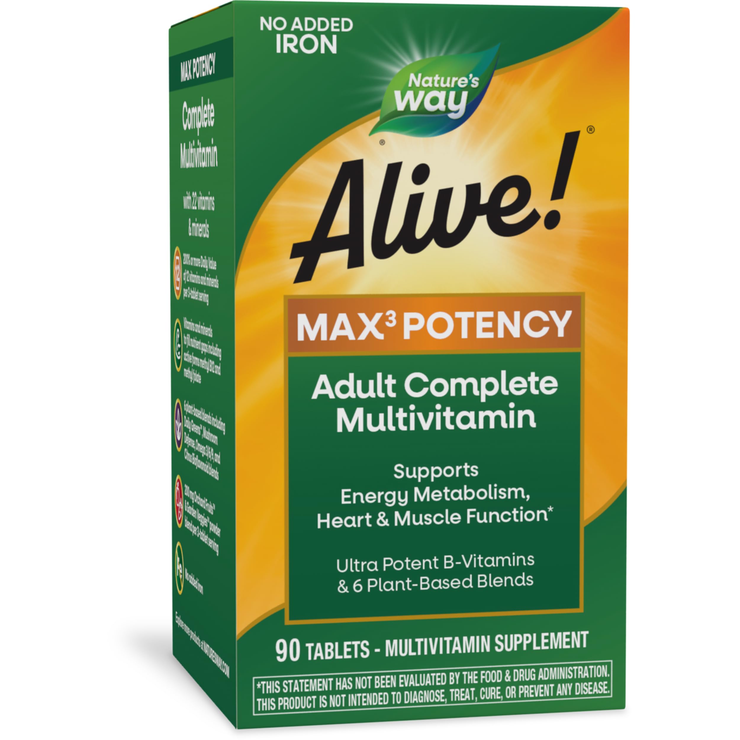Foto 2 pulgar | Suplemento Nature's Way Alive 90 Comprimidos Max3 Potency para Adultos - Venta Internacional