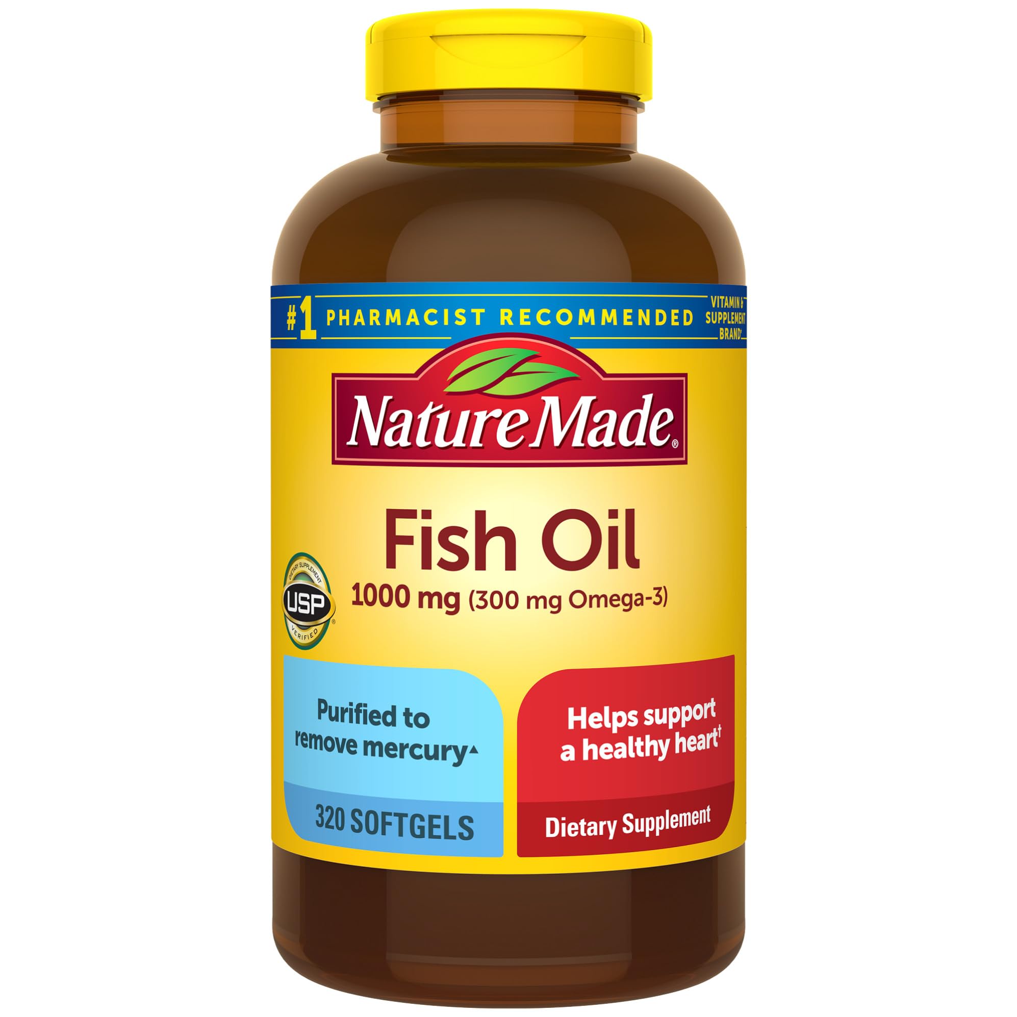 Foto 2 pulgar | Suplementos de Aceite de Pescado Nature Made 1000 Mg 320 Cápsulas Blandas - Venta Internacional