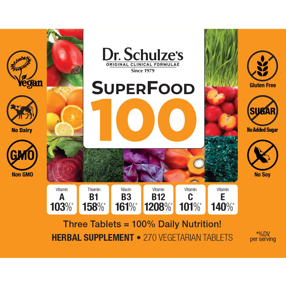 Foto 4 pulgar | Suplemento Dr. Schulze 100 Vitaminas y Minerales 270 Tabletas - Venta Internacional