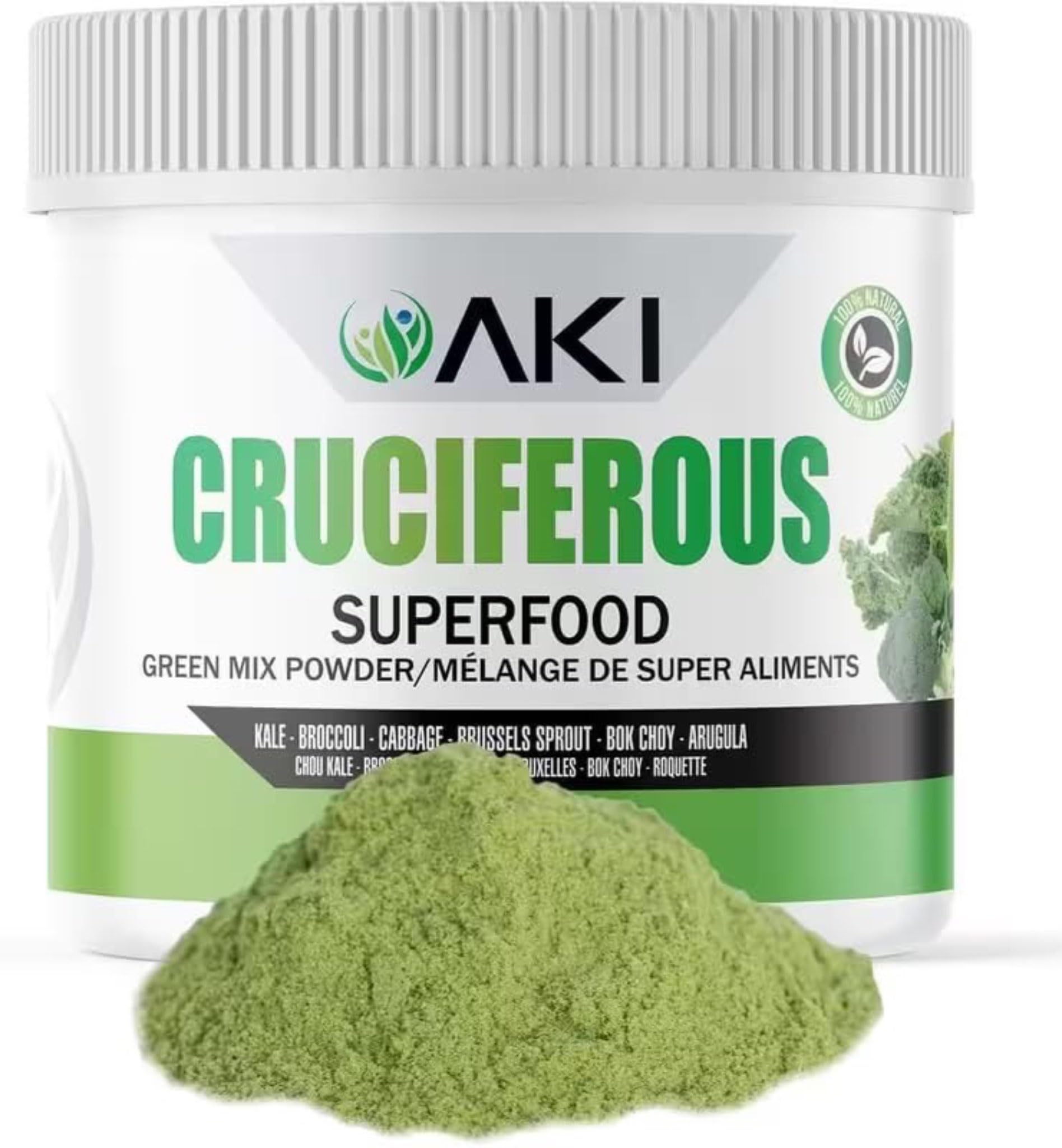 Foto 2 pulgar | Crucíferos en Polvo Mezcla Verde Superalimentos Aki Organic 5.3 Oz - Venta Internacional