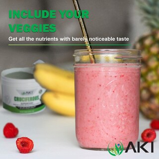 Foto 6 | Crucíferos en Polvo Mezcla Verde Superalimentos Aki Organic 5.3 Oz - Venta Internacional