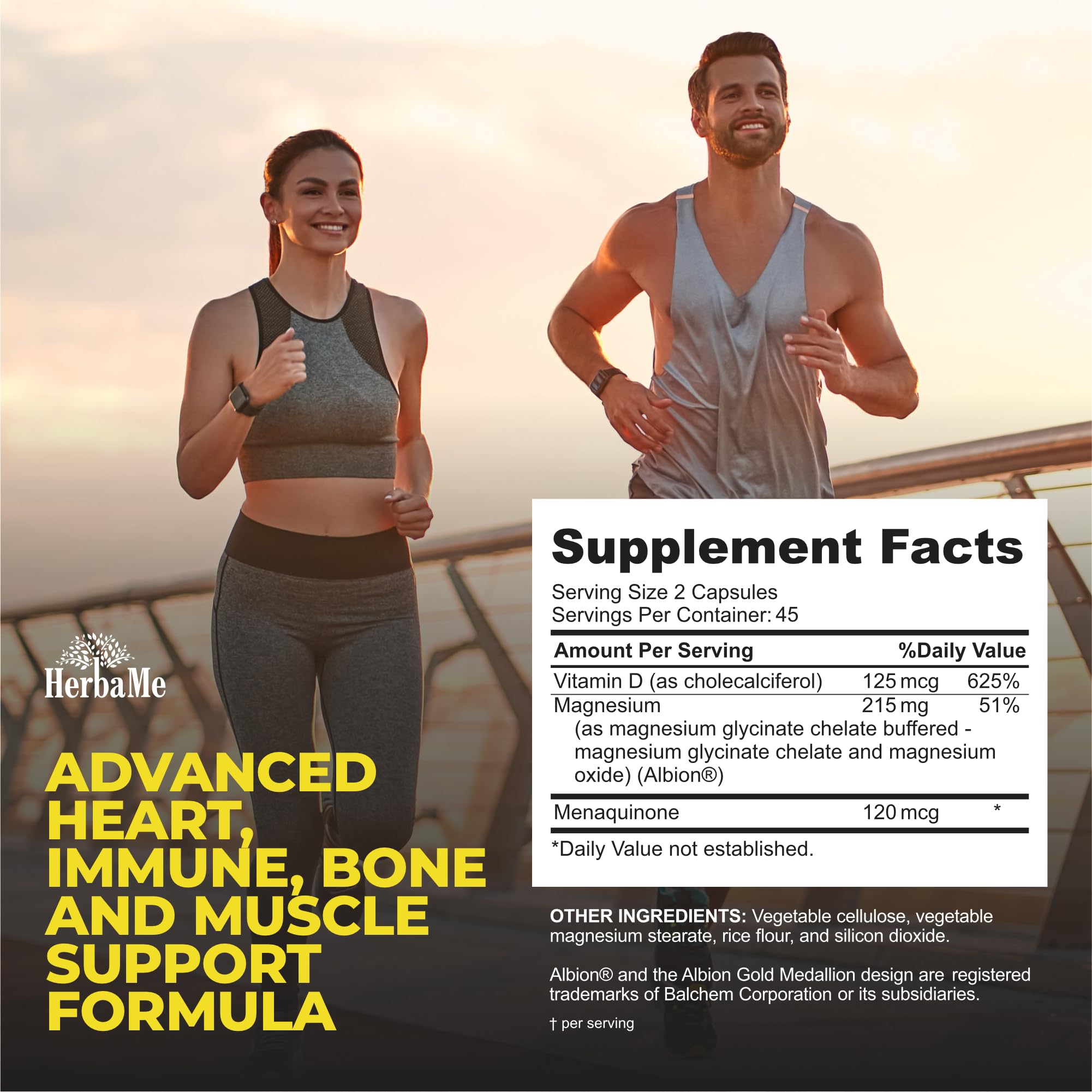 Foto 3 | Suplemento Herbame De Vitamina D3 5000 Ui + K2 de 90 Cápsulas-Venta Internacional