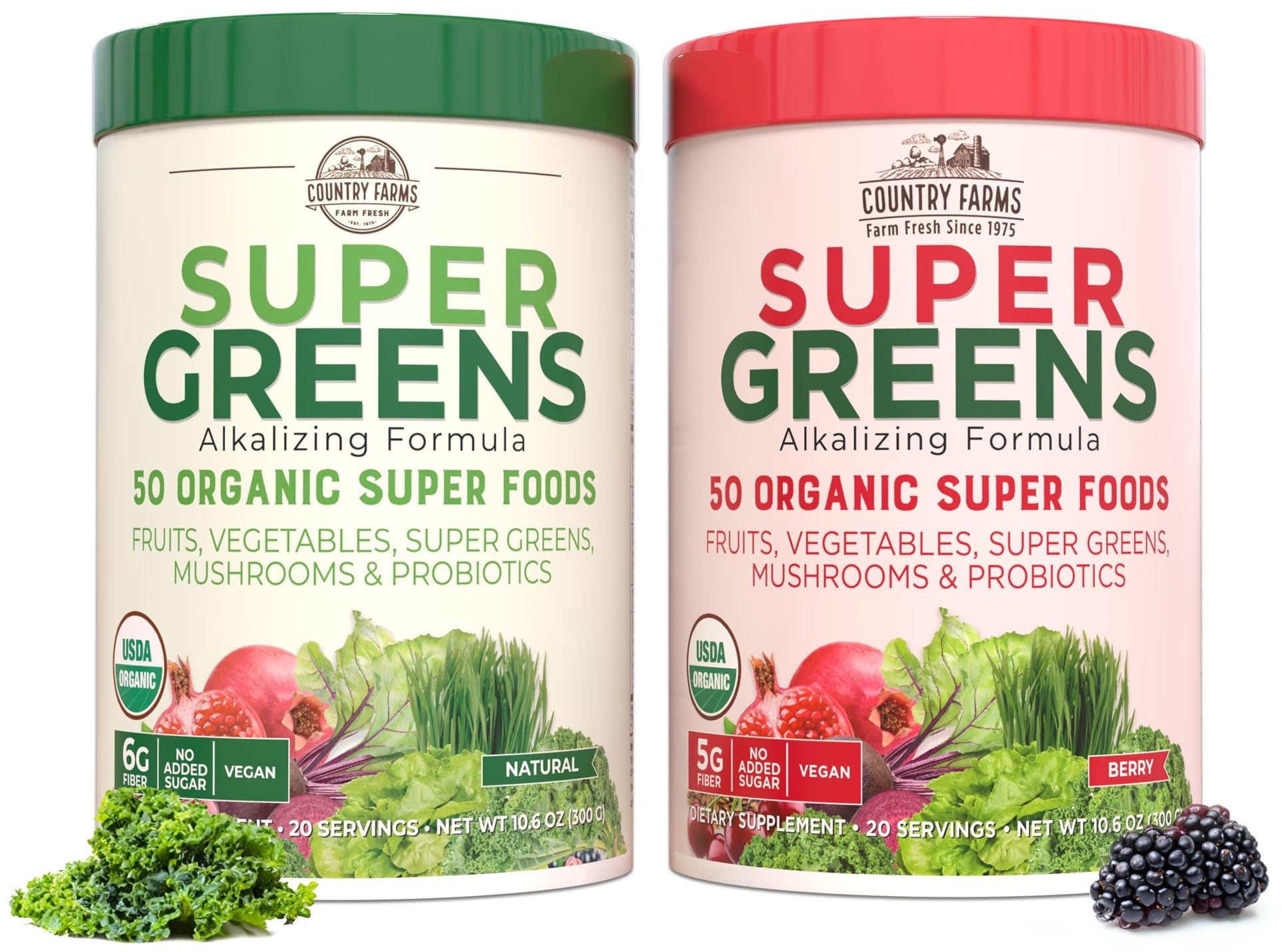 Foto 2 pulgar | Suplemento Country Farms Super Greens Power 40 Porciones - Venta Internacional