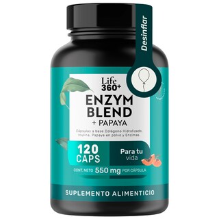 Foto 1 | Enzym Blend Life 360+ 120 Cápsulas Bromelina Papaína Lipasa