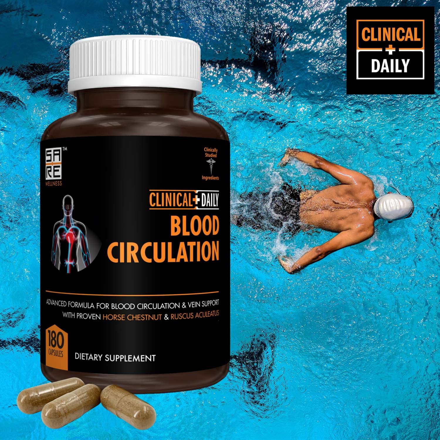 Foto 2 | Suplementos para la Circulación Sanguínea Clinical Daily 180 Cápsulas - Venta Internacional
