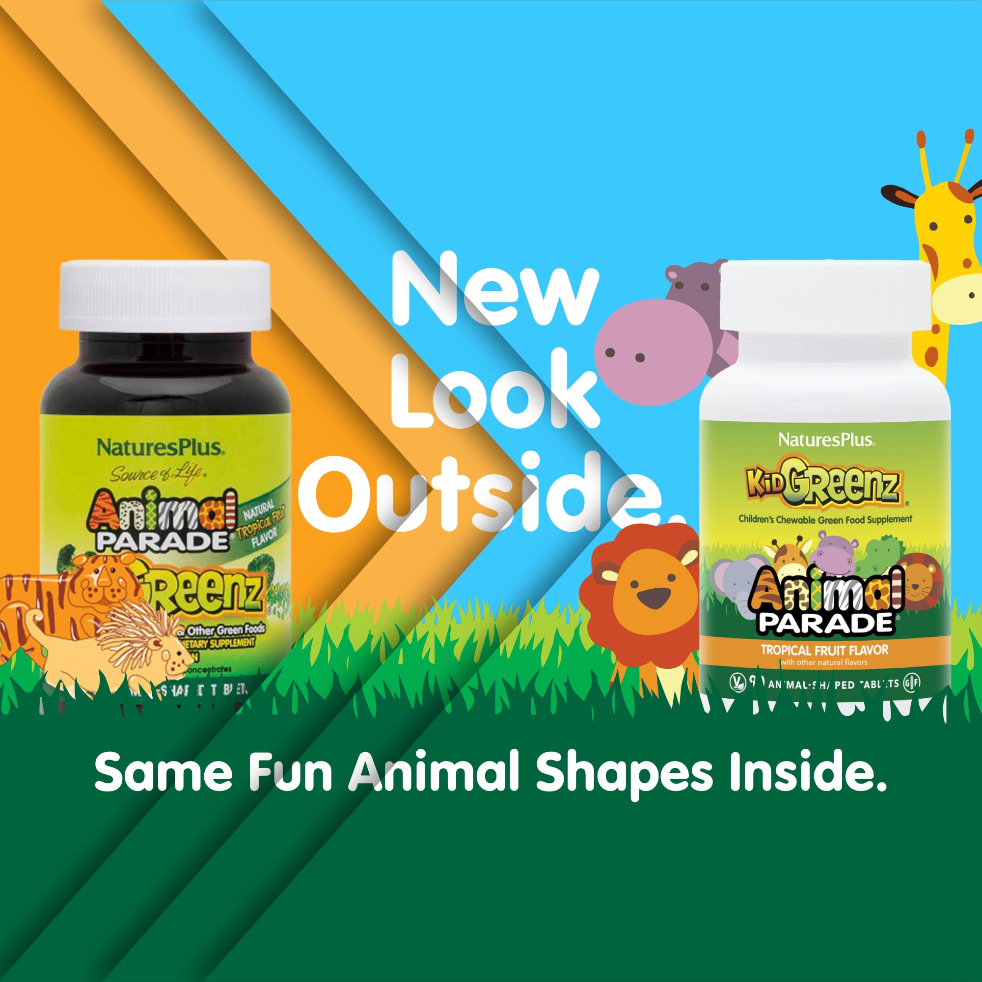 Foto 2 | Suplemento Natures Plus Animal Parade Kidgreenz 90 Comprimidos - Venta Internacional