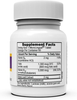 Foto 2 | Vitamina B12 Metilcobalamina 5000 Mcg 60 Unidades - Venta Internacional