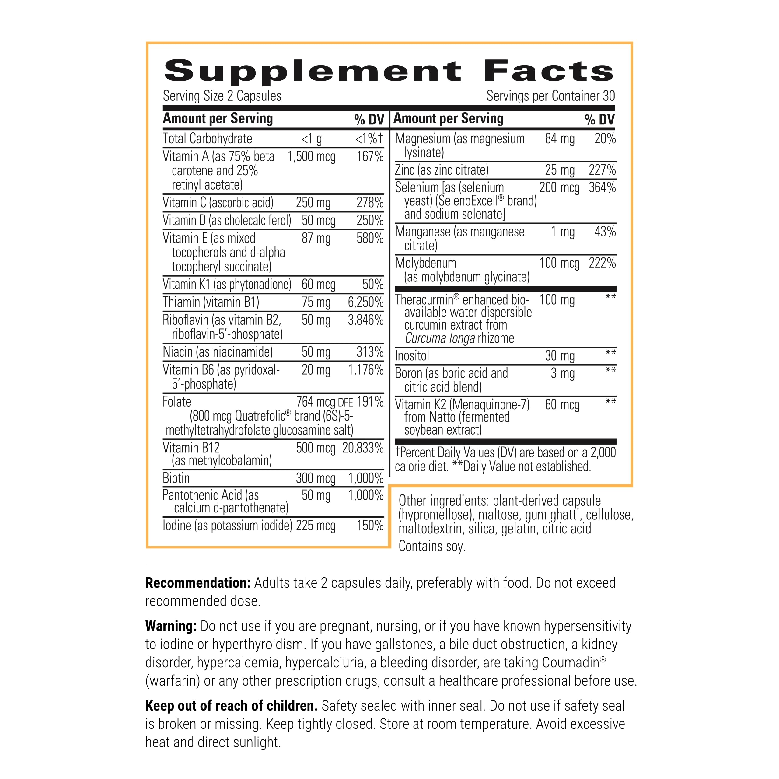 Foto 3 pulgar | Suplemento Integrative Therapeutics Clinical Nutrients Hp 60 Cápsulas - Venta Internacional