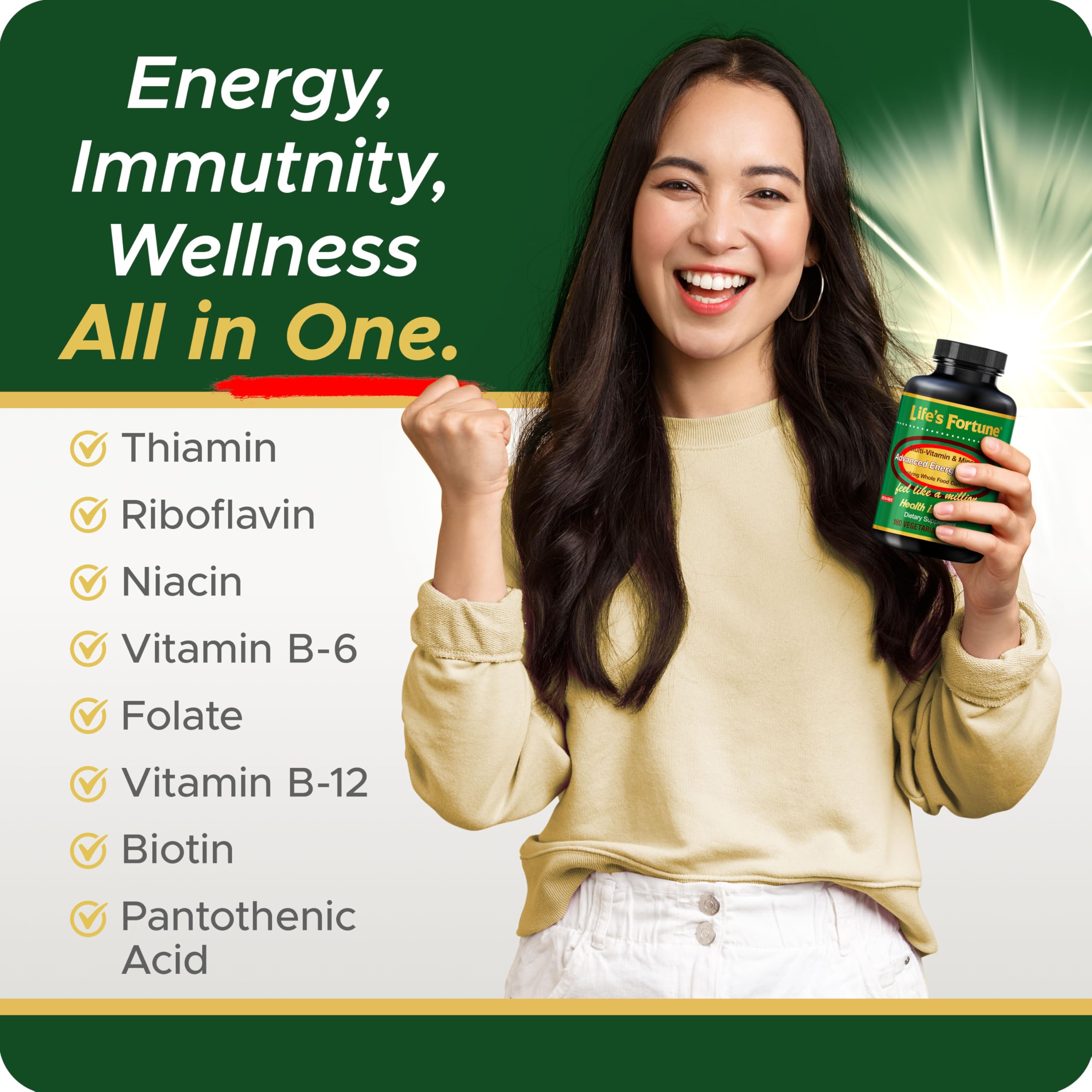 Foto 4 | Suplemento Life's Fortune Multivitamínicos y Minerales 180 Comprimidos - Venta Internacional