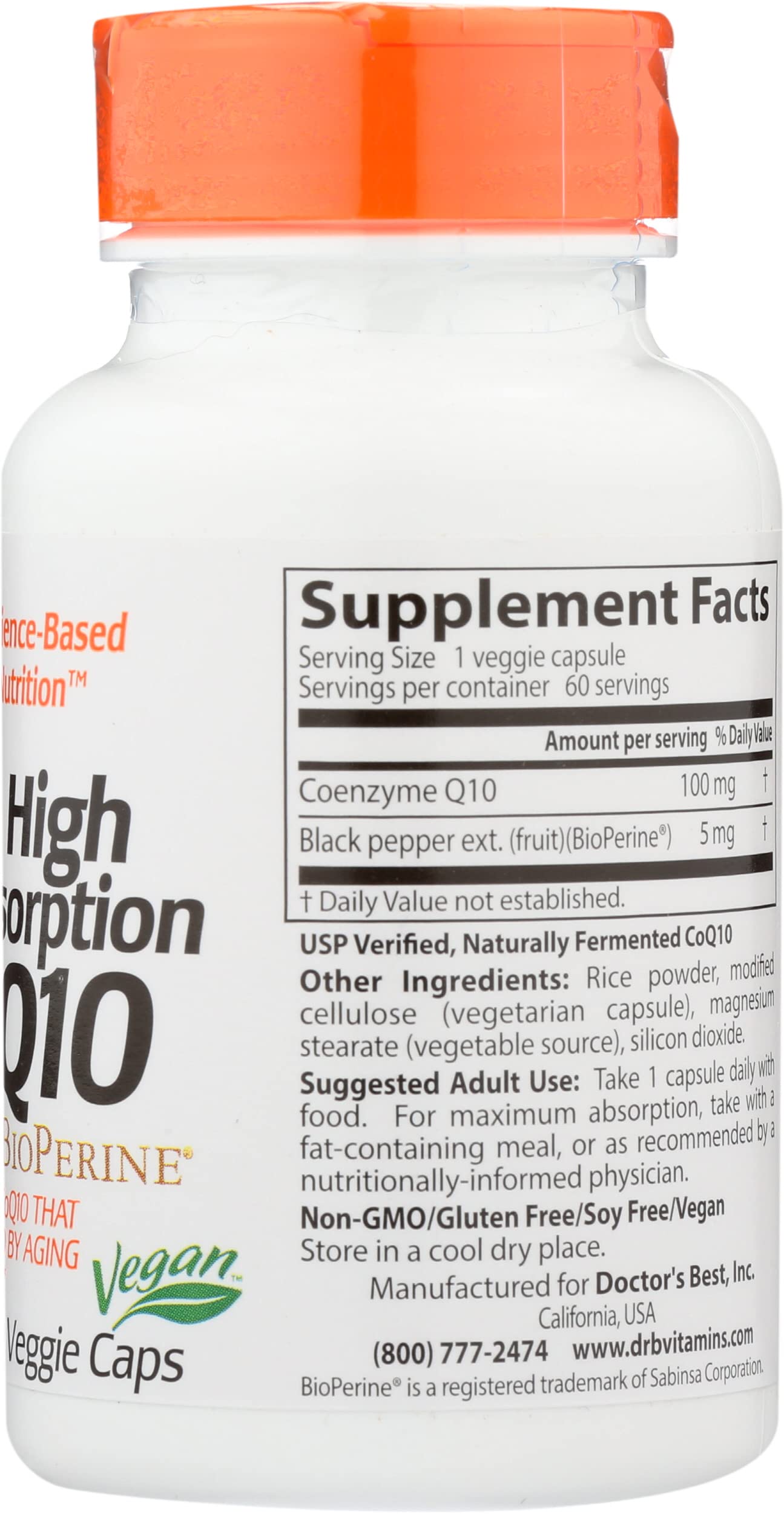 Foto 4 pulgar | 60 Cápsulas de Coq10 de Alta Absorción Supplement Doctors Best - Venta Internacional